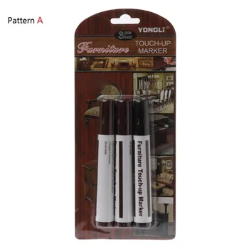 

Wood Repair System Kit Filler Sticks Touch Up Marker Floor Furniture Scratch Fix-Pattern A 3 sticks(Walnut, Mahogany and Black)