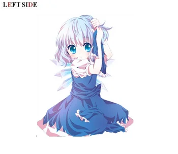 

LEFT SIDE Car Stickers Japanese Anime Car Styling Cartoon Sexy Beauty Warrior Waterproof Body Decals Door Decoration Stickers