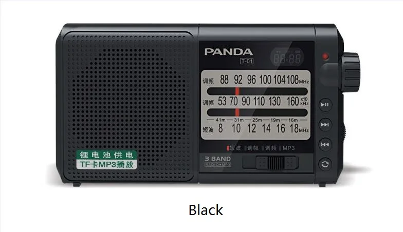 PANDA T-01 указатель FM коротковолновый TF карты литиевая батарея зарядки портативный радио