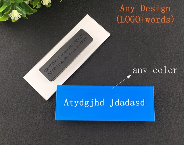 10pcs Custom Magnet Badge Logo Name Tag Magnetic Staff Reusable 10pcs Custom Magnet Badge Logo Name Tag Magnetic Staff Reusable Holder With Double Acrylic