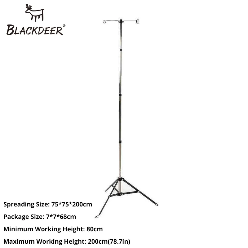 BLACKDEER оборудование для кемпинга открытый светильник из алюминиевого сплава штатив Регулируемый для кемпинга светильник 1-2 м Высота 1,5 кг
