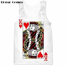 PLstar Cosmos/ ; новые летние мужские женские топы с 3D Цифровым принтом; покерный король; повседневные футболки без рукавов