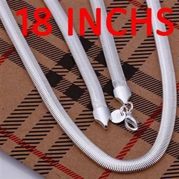 

Necklace Silver Plated Necklace Silver Fashion Jewelry Necklace 18 Inches Chain Jewelry Wholesale Free Shipping LN193-18