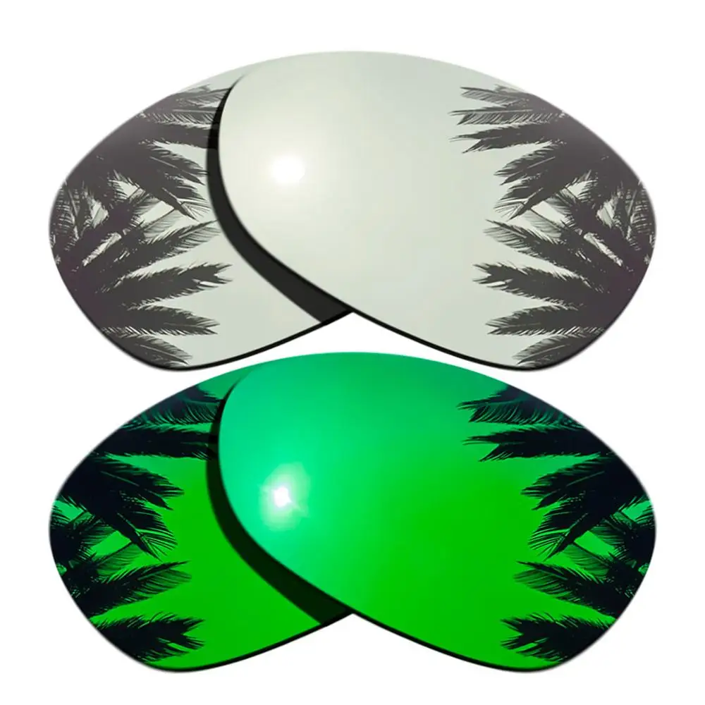 Поляризованные зеркальные линзы для замены покрытия-Оукли X Металл XX рамка мульти-цвета - Цвет линз: Silver-Green