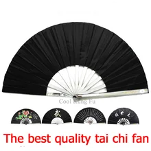 Вентилятор Tai Chi, черное оборудование для боевых искусств, нержавеющая сталь, кунг-фу, вентилятор для старших боевых искусств, железный вентилятор, портативный вентилятор для самообороны