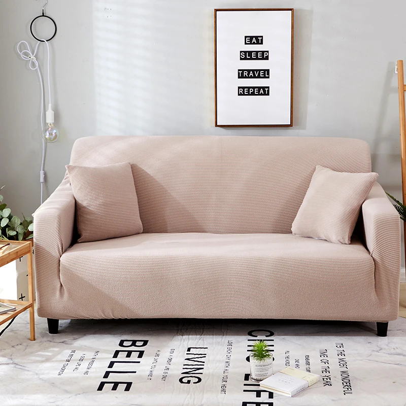 

Pink Thickening Spandex Stretch Sofa Cover Slipcovers Elastic All-Inclusive Sectional Couch Case Cover For Living Room 1Pcs Soft