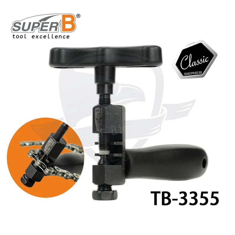 

Super B TB-3355 Bicycle Repair Tools Chain Cutter Bike Chain Rivet Extractor Chain Breaker Splitter for 8 9 10 speed chain