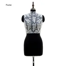 Новое поступление белое, цвета слоновой кости кружево без рукавов Свадебное обертывание Высокий воротник Свадебные пуговицы для куртки сзади Свадебные аксессуары на заказ