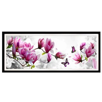 

5D DIY Diamond Painting pink Magnolia Full Square Rhinestone Cross Stitch Diamond Embroidery flower Christmas Gift,home decor