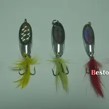 5 шт. рыболовная ложка приманка с тройным крючком Спиннер приманки 10~ 20 г