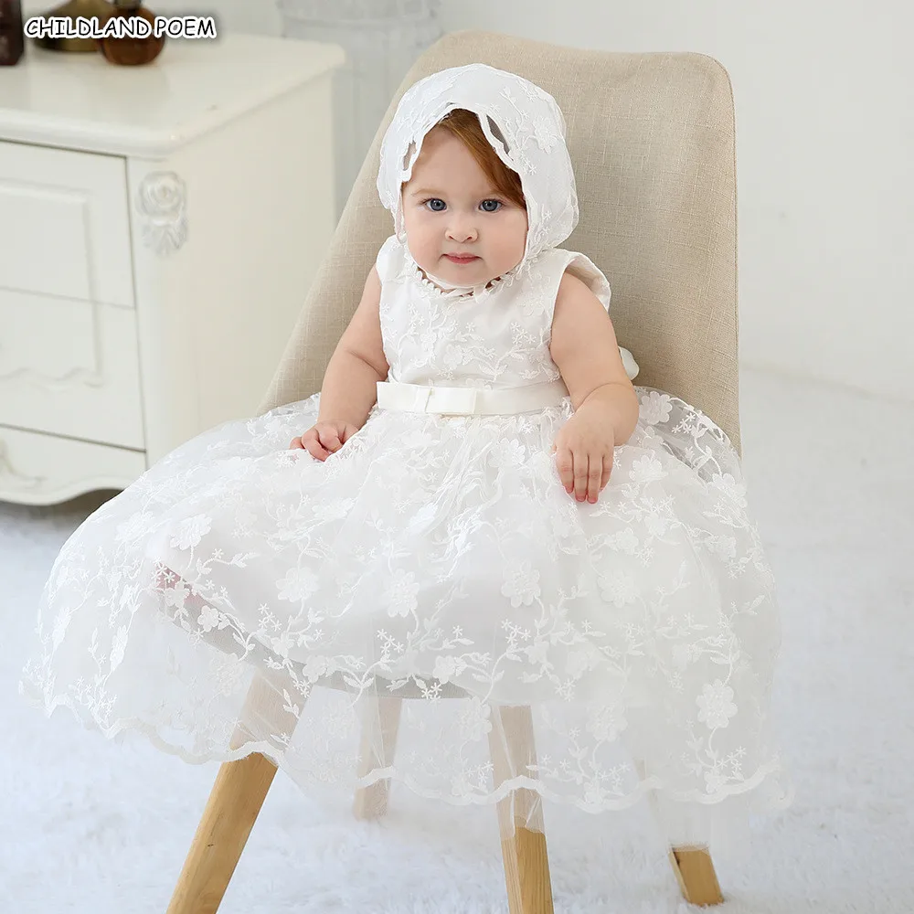 

Baby Christening Ball Gown Baptism Dress Lace Princess Newborn 1 Year 1st Birthday Party Wedding Baby Girl Dress Shower Dress