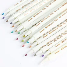 10 цветов/Набор DIY металлический маркер Набор Аниме Манга калиграфия Кисть ручка граффити искусство маркеры для рисования офисные школьные принадлежности