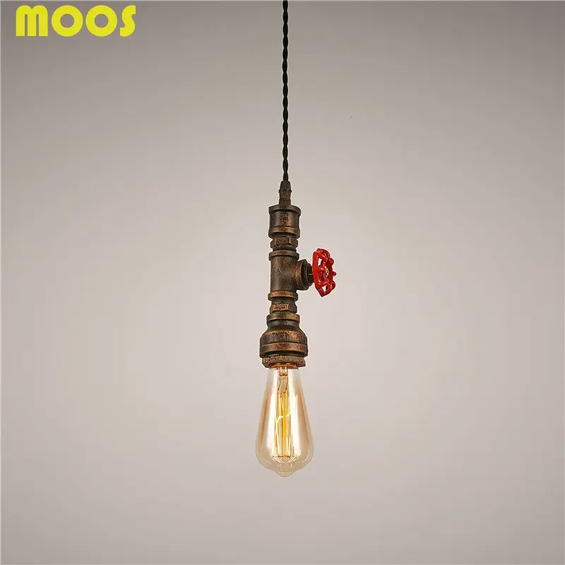 

Vintage Water Pipe wrought iron Pendant Lights Industrial Edison Bulb Pendant Lamps Loft Retro Bar Ceiling Lamps Fixture