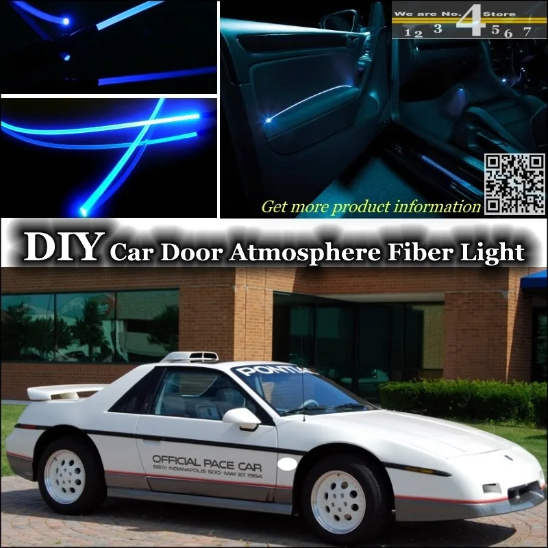 interior Ambient Light Tuning Atmosphere Fiber Optic Band Lights For Pontiac Fiero Inside Door Panel illumination Not EL light