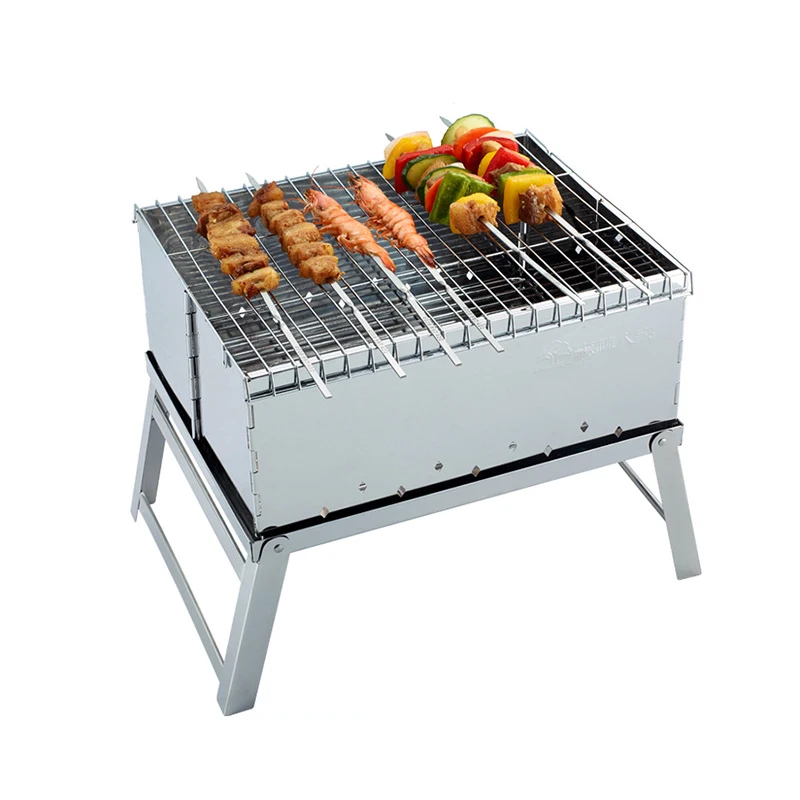 Hoge Kwaliteit Rvs Mini BBQ Grill Houtskool Grill Outdoor Draagbare