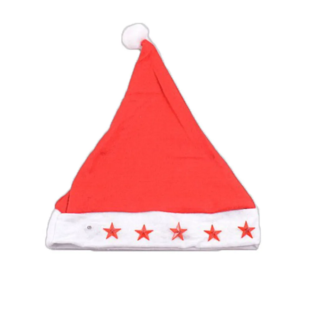 2019 New Year Kids Santa Claus Red Cap Flashing Star Light Christmas ...