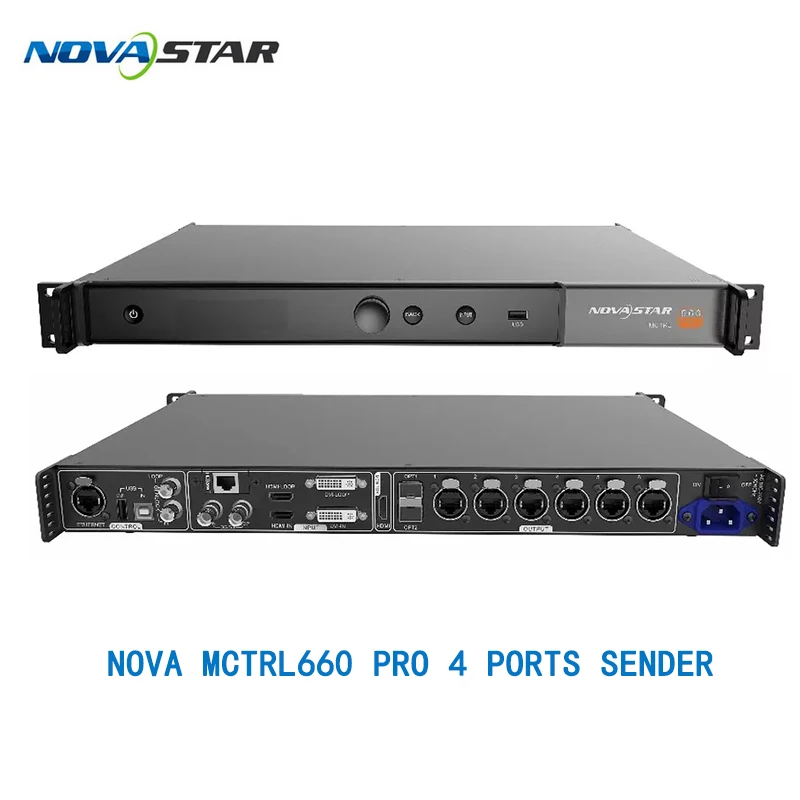 

Novastar rental led screen 4 ports sending box 2.3 million pixels loading sender MCTRL660 PRO P.3.91 P.4.81 screen sender box
