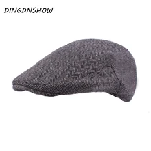 [DINGDNSHOW] бренд береты кепки хлопок полосатый Теплая мужская плоская шляпа Винтаж Козырьки Шляпы вождения
