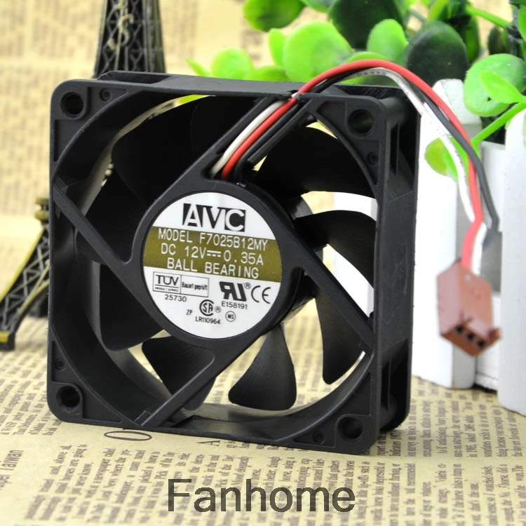 Двухшаровой вентилятор для процессора AVC F7025B12MY 7 см 7025 12 В 0 35 А | Компьютеры и офис