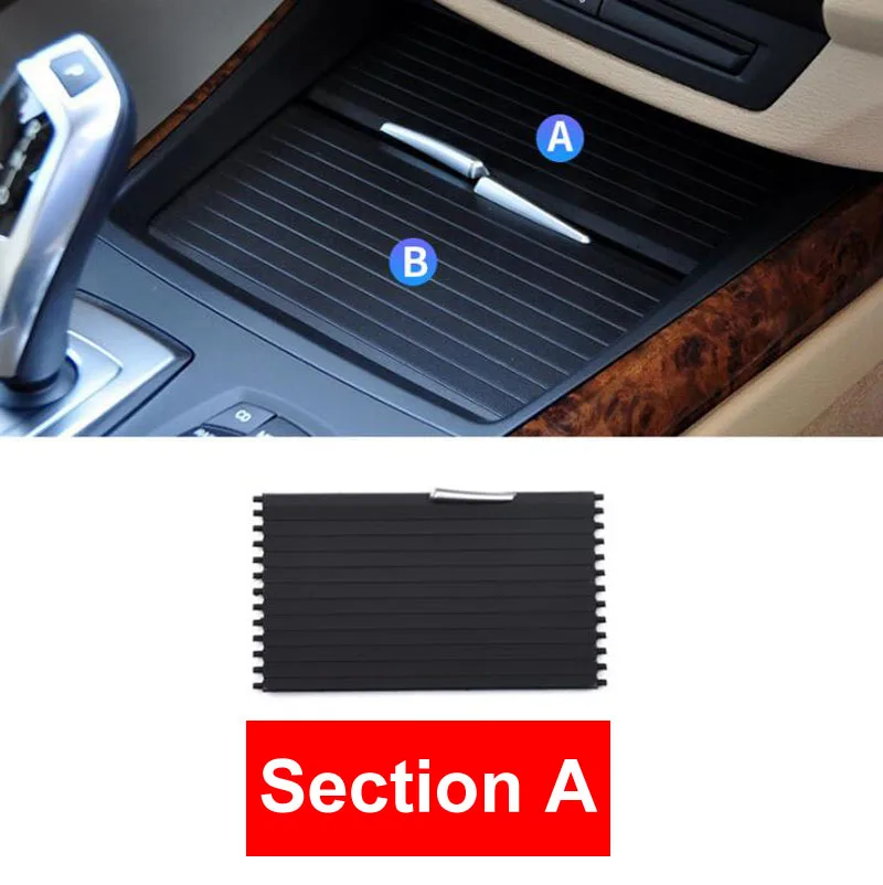 Стайлинга автомобилей спереди и сзади центральная консоль для салона Питьевая чашка для воды держатель крышки занавески-шторы в рулонах для BMW E70 E71 X5 X6 07-2013 - Название цвета: section A