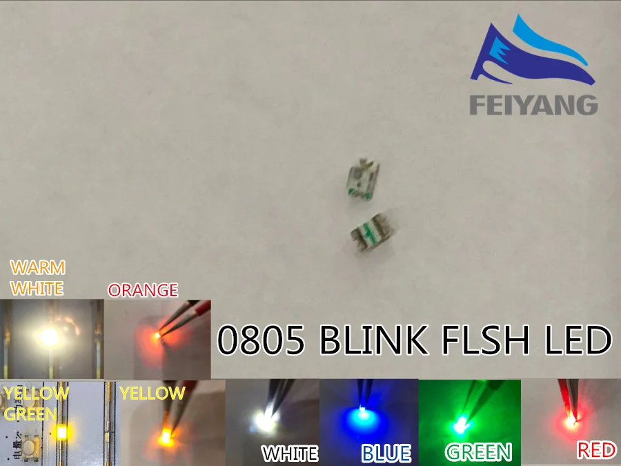 

1000pcs Blinking LED Diode SMD Diodos LEDs 0805 Jade GREEN Flashing LED SMD Diodo 0805 SMD Blink LEDs Flash Blinklicht Diodes