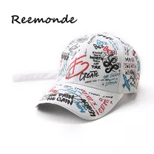 REEMONDE летняя бейсбольная кепка граффити солнцезащитная Кепка s хип-хоп козырек Весенняя шляпа Регулируемая защелкивающаяся шляпа для женщин