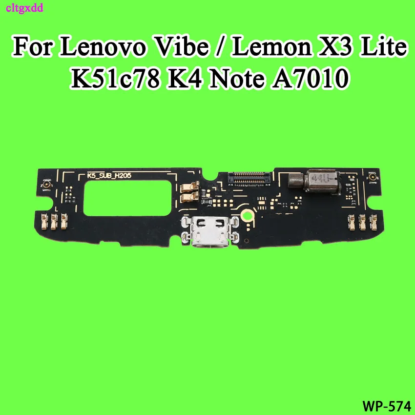 

cltgxdd USB Charging Port Dock Plug Connector Jack Charge Board Flex Cable For Lenovo Vibe / Lemon X3 Lite K51c78 K4 Note A7010