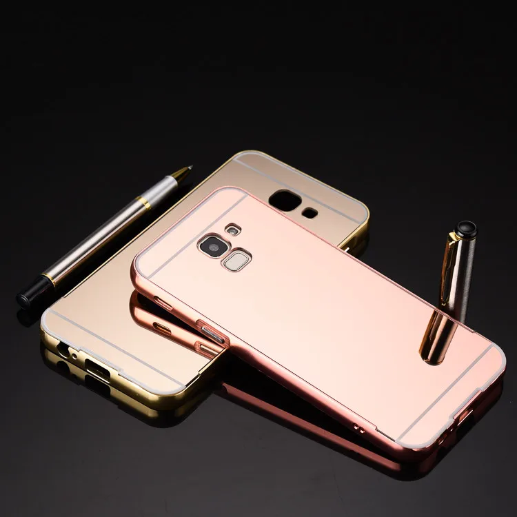 

Luxury Rose Gold Mirror Cases For Samsung Galaxy J4 Plus Alumimum Metal Frame shell Back Cover for Samsung J4 Plus 2018 J4Plus