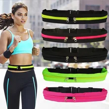 Waist Pack Men Women Fashion Double Pocket Key Purse Money Fanny Belt Pouch Casual Small Bag For Traveling Running Sport
