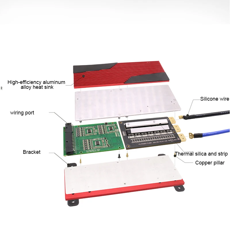 BMS 16S 40A 60A 80A 100A 120A 150A 48V LiFePO4 литий Батарея высокий ток, фара для электровелосипеда в электромобиль 100A 120A баланс 16 ячейка PCB BMS