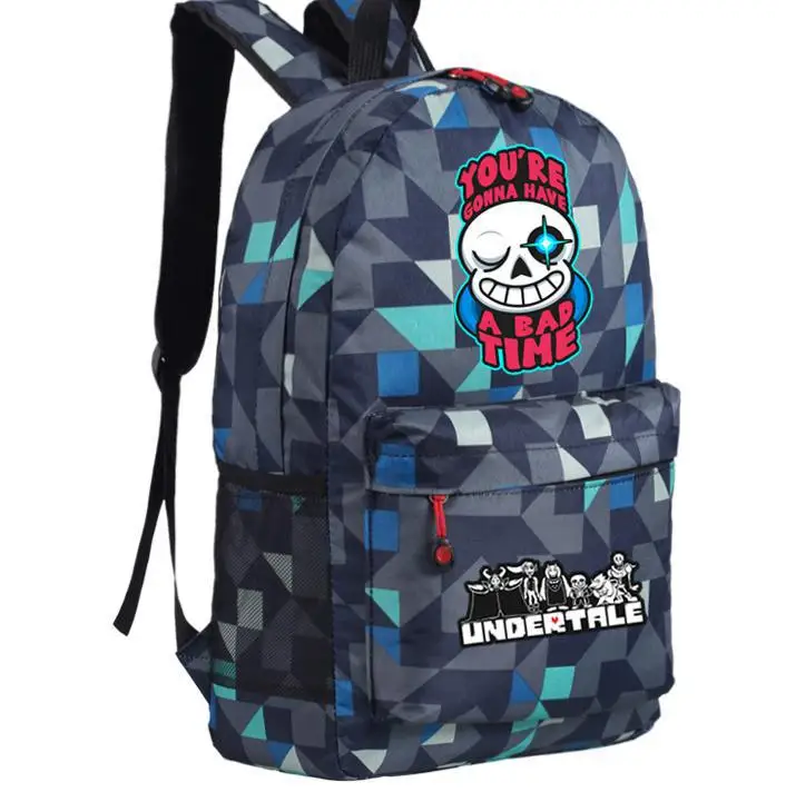 Игра Undertale Frisk Toriel Sans pixel рюкзак со скелетом Печать Женский Холст Школьные сумки рюкзаки для девочек подростков - Цвет: 9