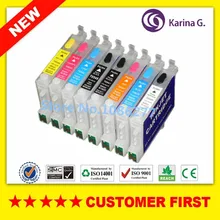 8 шт для T0540 T0549 пустые заправляемые чернильные картриджи для epson R800 R1800 с чипом Arc
