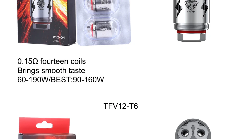 3 шт./лот SMOK TFV12 катушки с двойной катушкой/Палуба V12-T8 V12-T12 V12-X4 V12-Q4 тройной катушки двухслойные подходит для SMOK TFV12 Tank Atomizer