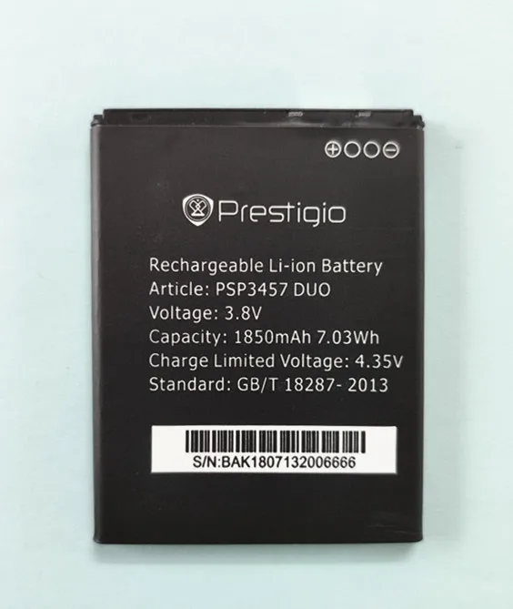 

1850mAh PSP3457 Replacement Battery For Prestigio Wize F3 PSP3457DUO PSP3457 DUO Mobile Phone battery
