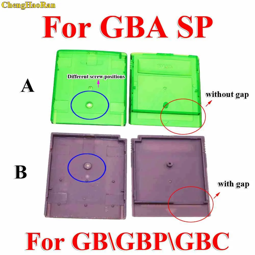 ChengHaoRan 1 шт. зеленый серый Запасной картридж для игры GBA SP корпус картриджа GB GBC