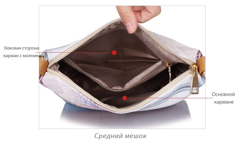 Realer бренд 3 шт. Печатных Сумочка Женский Композитный сумка большая емкость из искусственной кожи сумка+ небольшая сумка+ портмоне