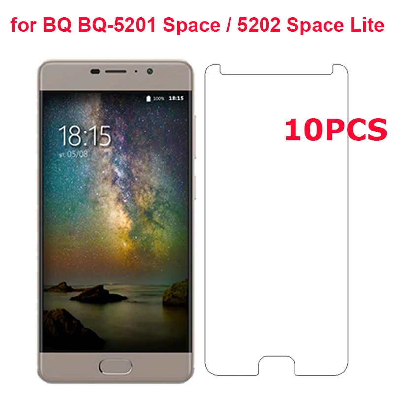 

10PCS Tempered Glass for BQ 5202 Space Lite Screen Protector BQ 5201 Space 5202 Front LCD Explosion-proof Protective Front Film
