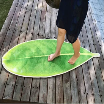 

Free Shipping cute leaf Carpet kids playing Rug Bathmat Bathroom kitchen living bed room dog cat bed anti slip water absorption