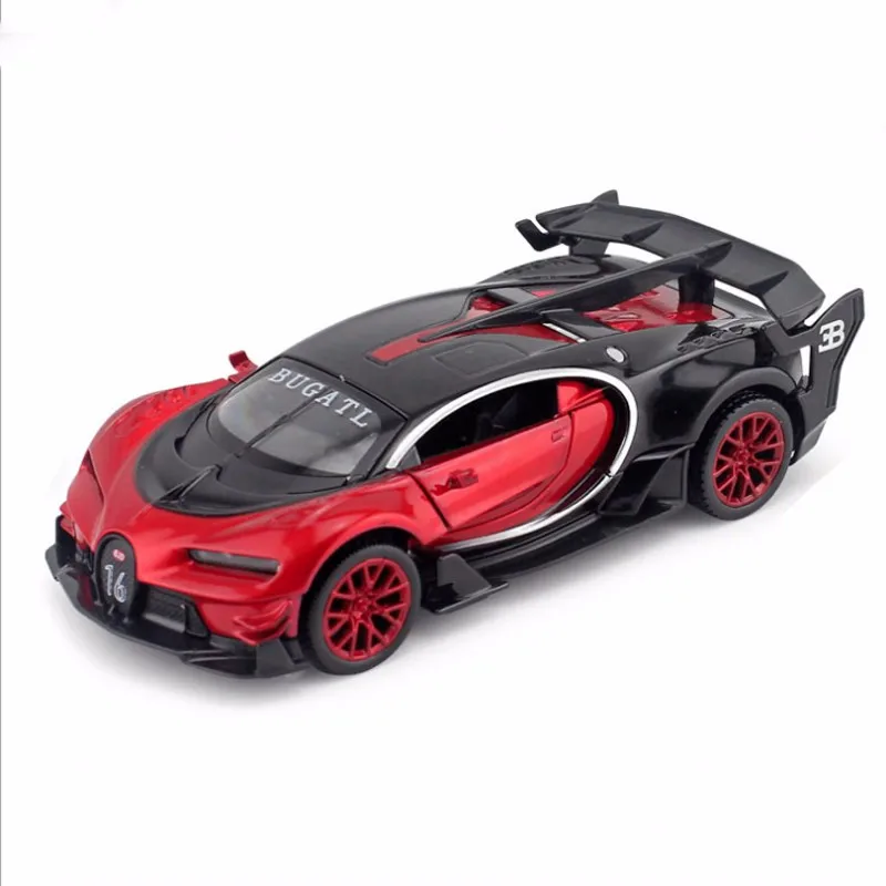 Bugatti GT Veyron 1/32 масштабная литая под давлением модель автомобиля 3 цвета детские подарки игрушки со звуком и светильник коллекции Brinquedos