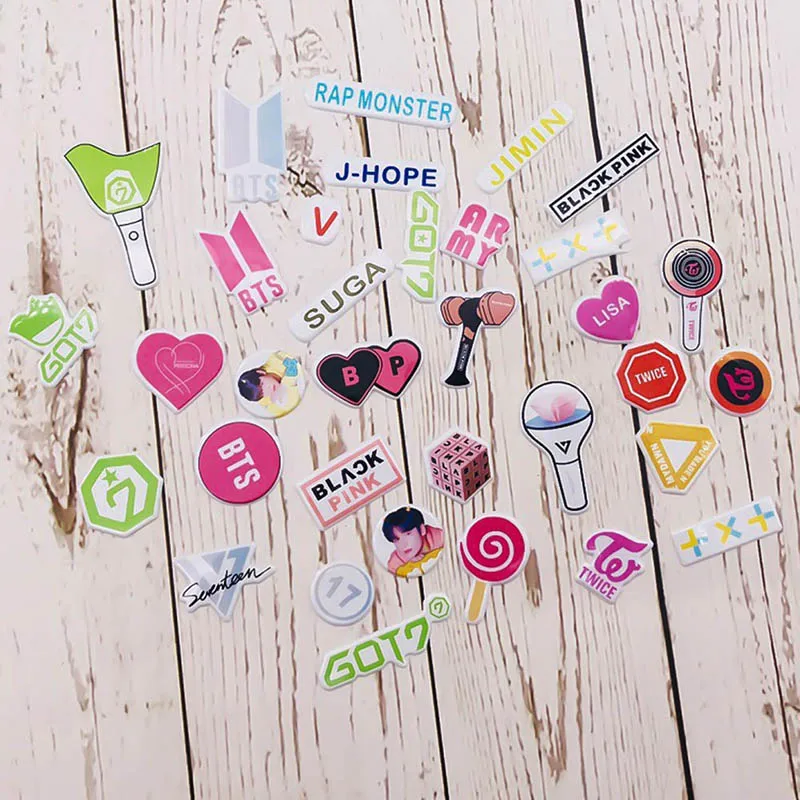 

NEW Hot Sale TWICE BLACKPINK GOT7 SEVENTEEN TXT Bubble Stickers DIY Album Scrapbook Notebook Laptop PVC Stickers Fans Gift