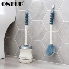 ONEUP мягкий силиконовый Ершик для туалета, инструмент для очистки с длинной ручкой, Набор Банных Принадлежностей