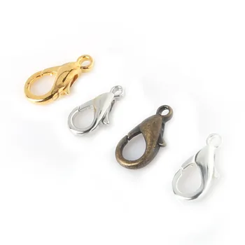 

10pcs 10/12/14/16mm Lobster Clasps Hooks Bracelet End Connectors For Jewelry Making DIY Necklace Buckle