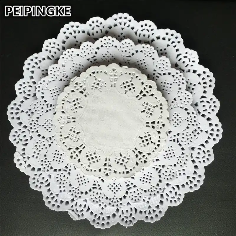 Off White Round Paper Doilie 8.5/" 21.5cm Wedding Craft Scrapbooking Grease Proof