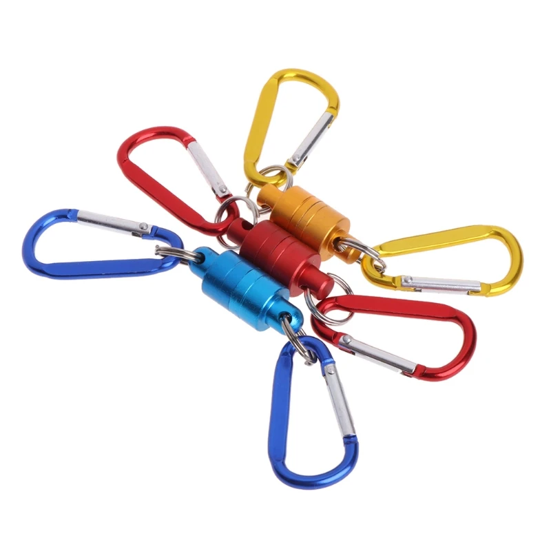 

OOTDTY Magnet Buckle Fly Fishing Magnetic Net Quick Release Lanyard Clip Land Connector