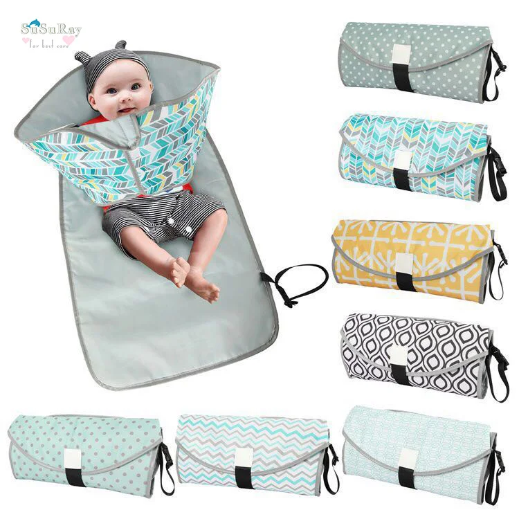 

Portable Waterpoof Baby Diaper Mat Multifuntional Travel Baby Diaper Change Mat Foldabable Diaper Change Pad for Baby