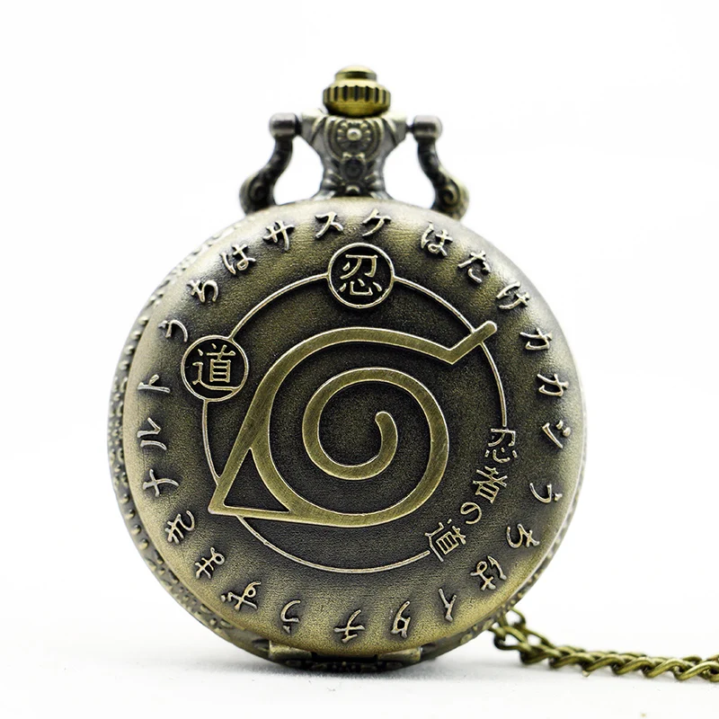 Мода Наруто дорога ниндзя японского аниме кварцевые карманные часы кулон ожерелье мужчины Wo мужские часы подарок
