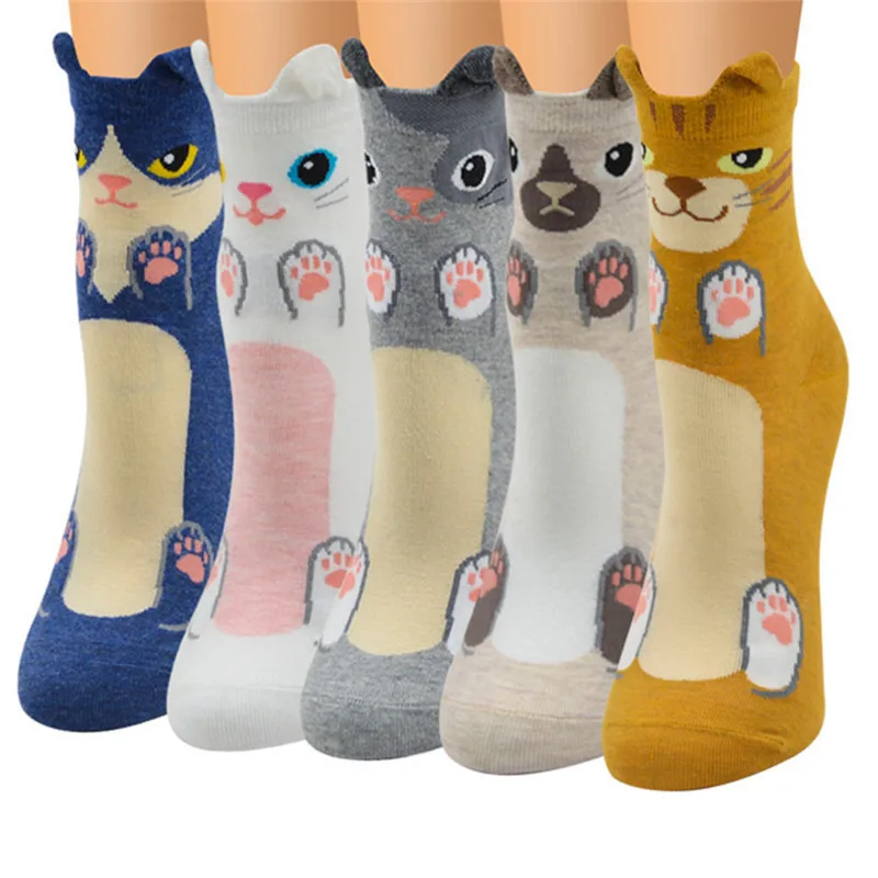 Unisex Women 3D Printed Animal Socks Warm Cute Dog Socks on Aliexpress