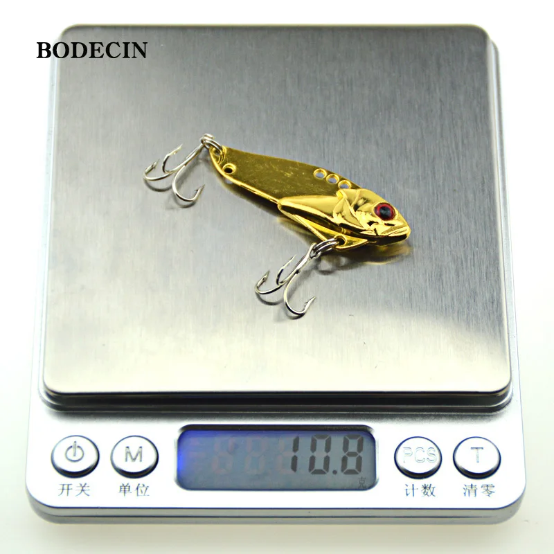 Fishing Lure Wobblers Metal VIB Sequins Baits 4pcs 5CM 10.8G Tackle Pesca Fish Lures Wobbler Vibration Hard Bait Crankbait Bass (13)
