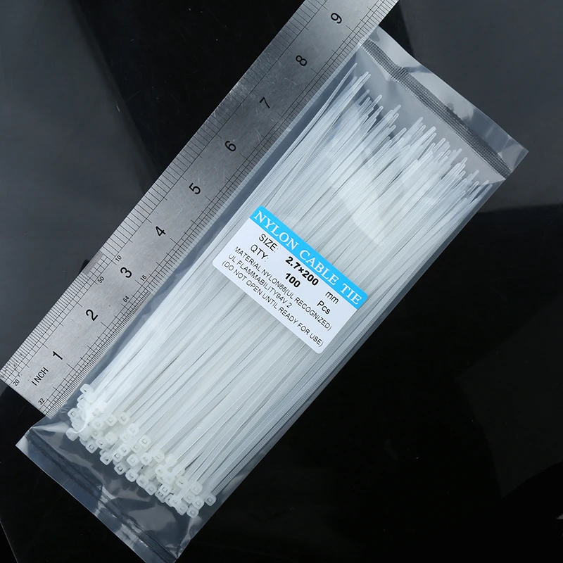 150-300 мм пластиковые нейлоновые кабельные стяжки ширина 2,7 мм 20lbs прочность на растяжение проволока застежка-молния рок-дно цена стяжки для проводов