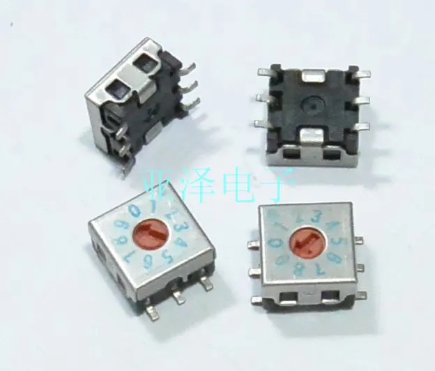 

5PCS/LOT 0-9/10 7.5 * 7.5 gear rotary dial switch SMR7110-1 encoding complement